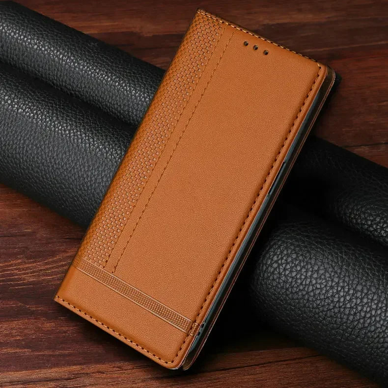 Magnetic Leather Flip Wallet Case for Samsung