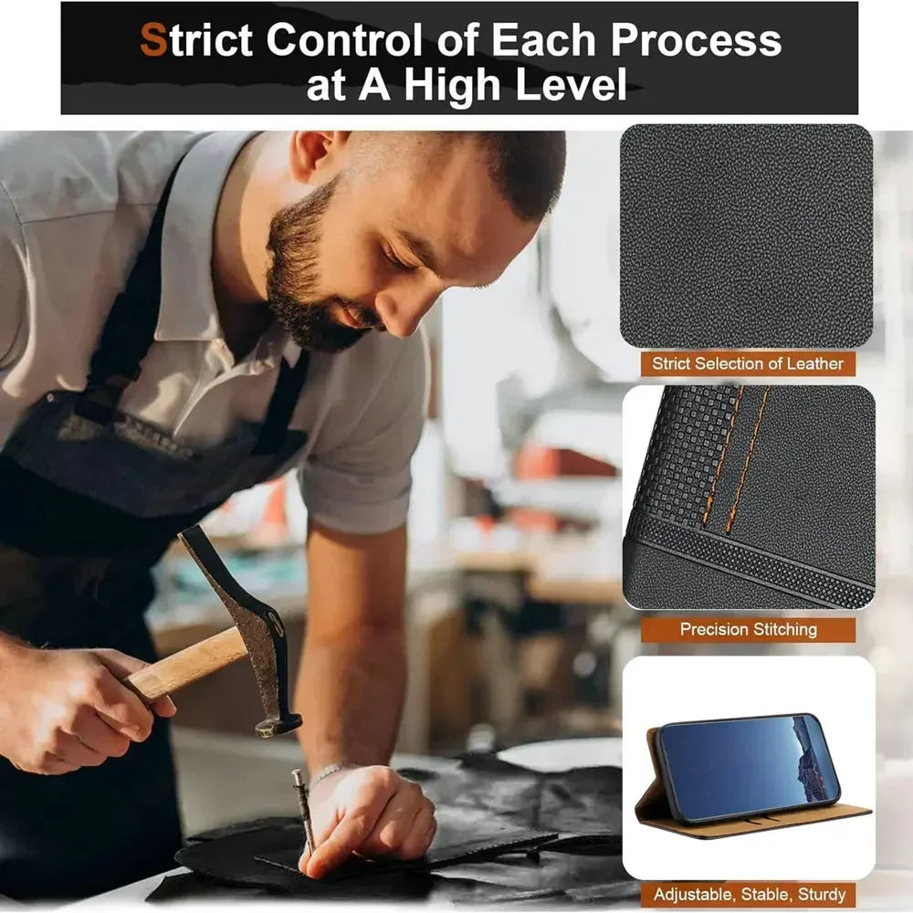 Magnetic Leather Flip Wallet Case for Samsung