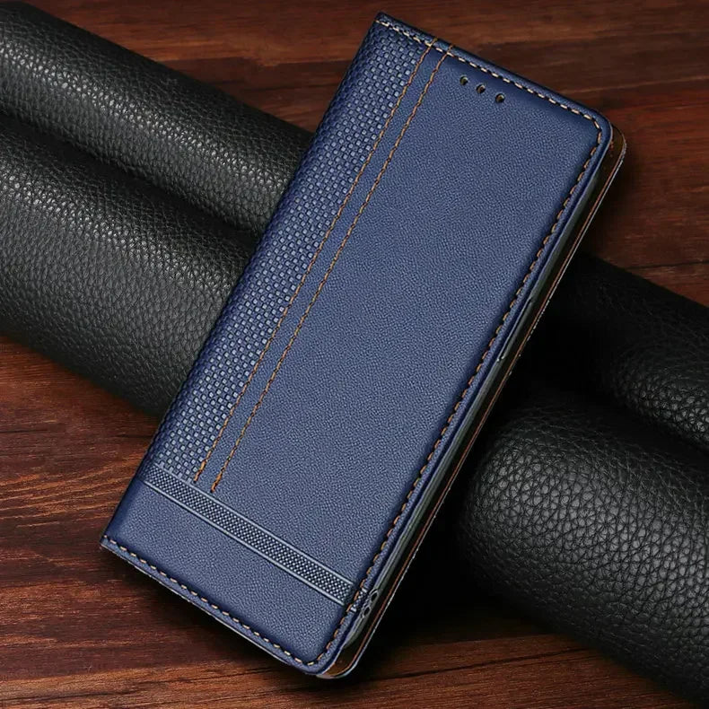 Magnetic Leather Flip Wallet Case for Samsung