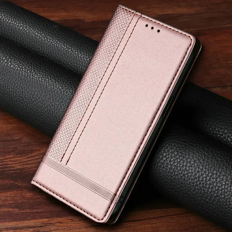 Magnetic Leather Flip Wallet Case for Samsung