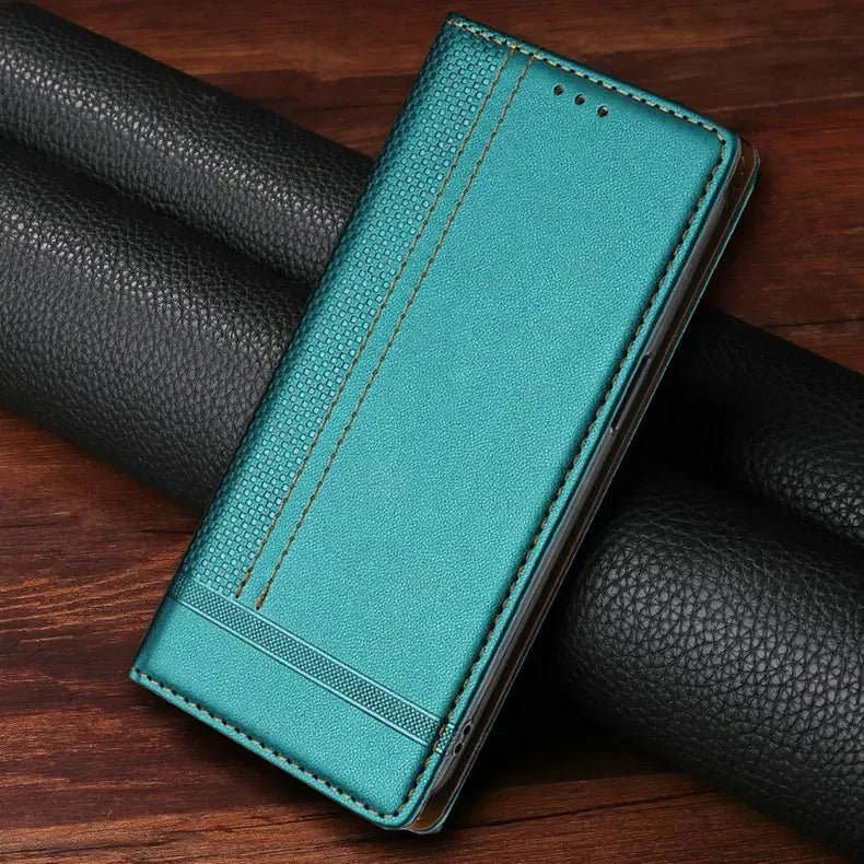 Magnetic Leather Flip Wallet Case for Samsung