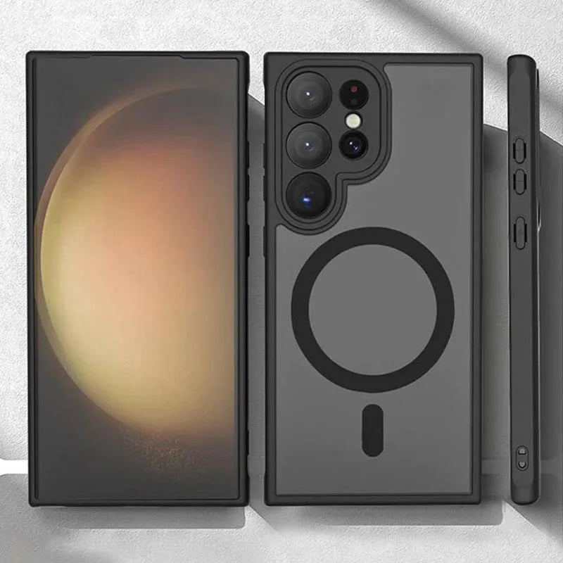 Magnetic Luxury Matte  Case For Samsung