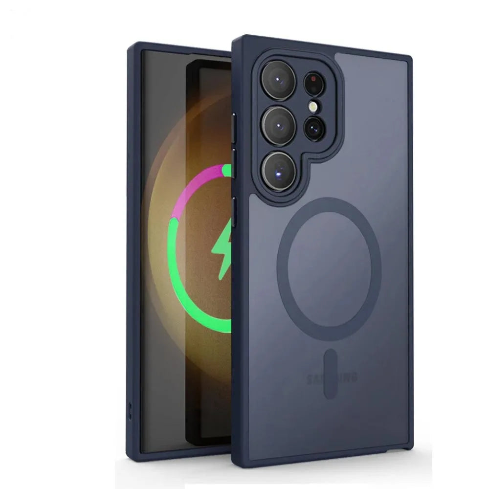 Magnetic Luxury Matte  Case For Samsung