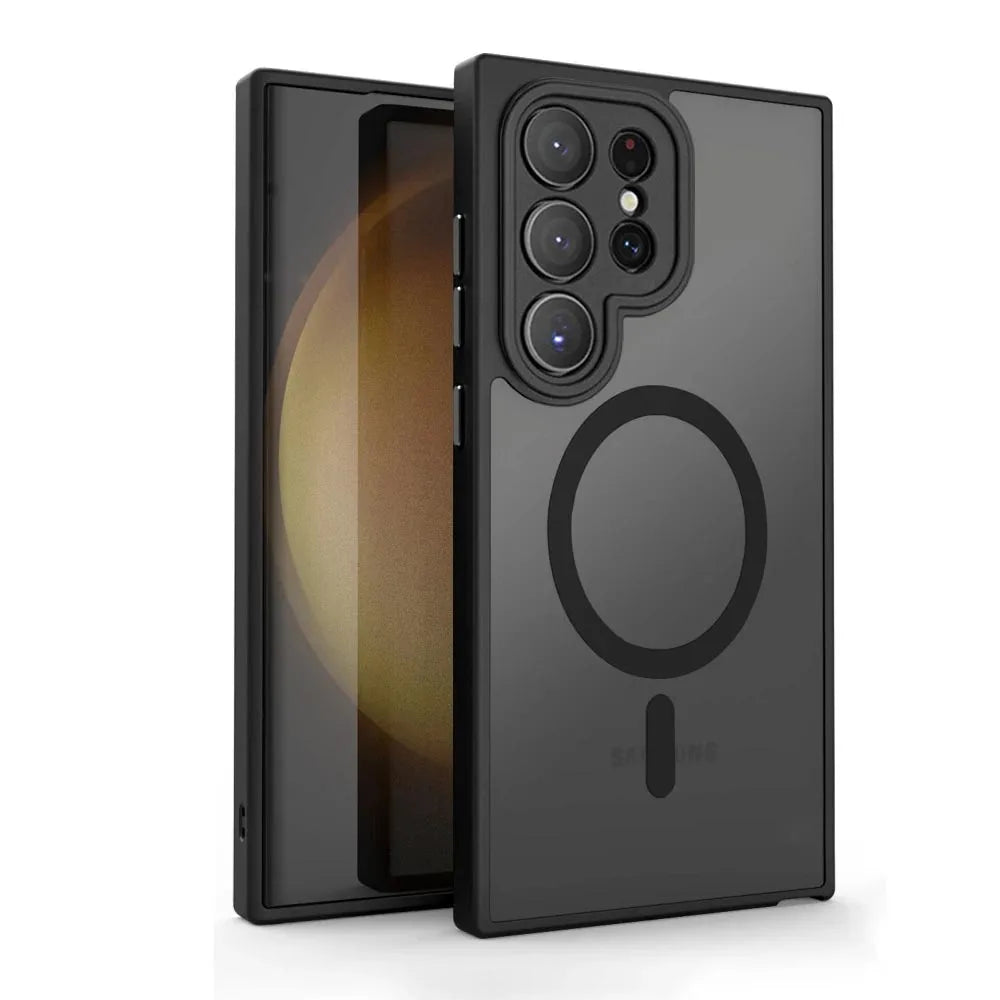 Magnetic Luxury Matte  Case For Samsung