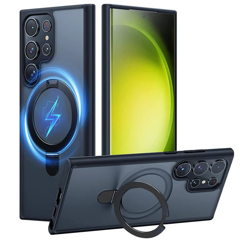 Magsafe Magnetic Kickstand Matte Translucent Case for Samsung