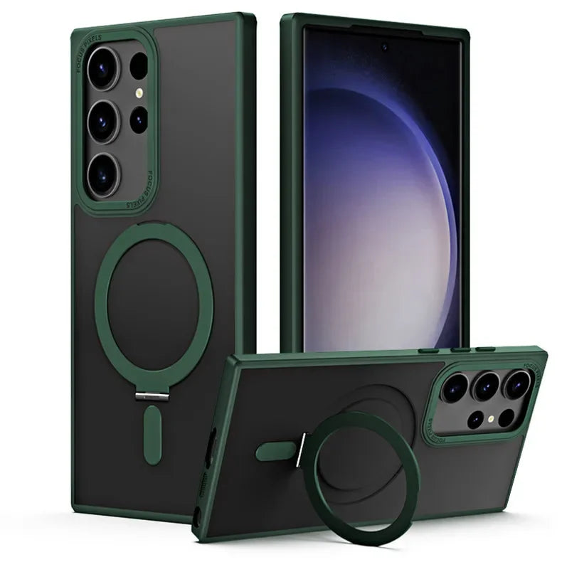 Magnetic Ring Shell Fall Protection Hard Case for Samsung