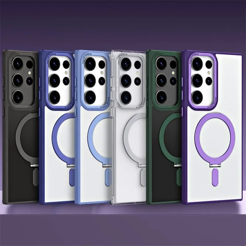 Magnetic Ring Shell Fall Protection Hard Case for Samsung