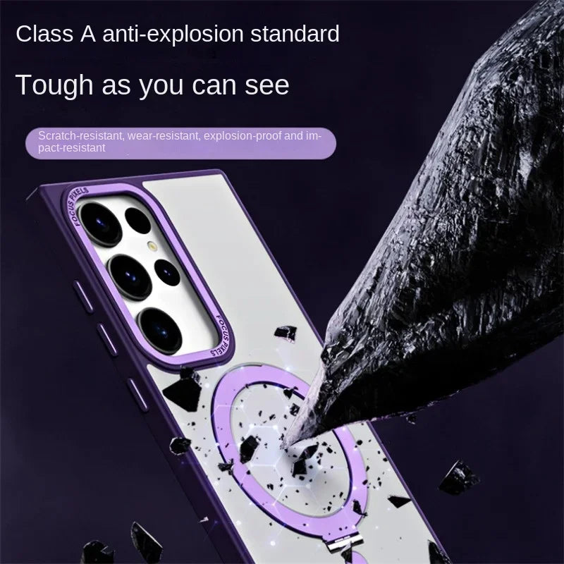Magnetic Ring Shell Fall Protection Hard Case for Samsung