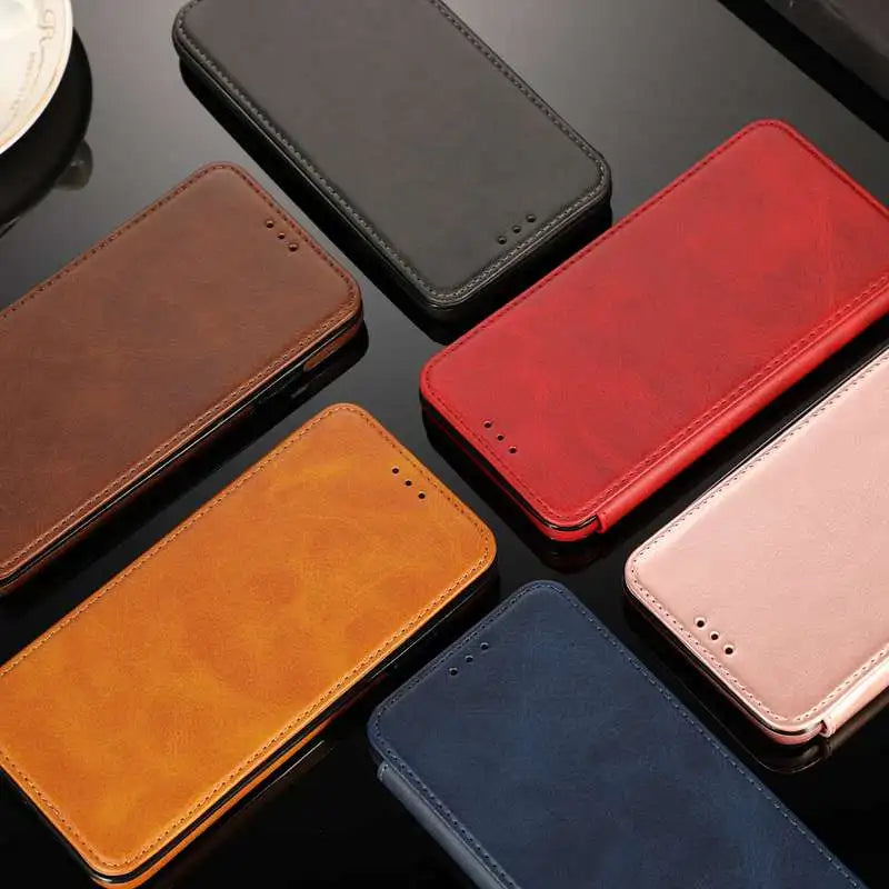 Magnetic Wallet  Card Holder Leather Flip  Case for iPhone