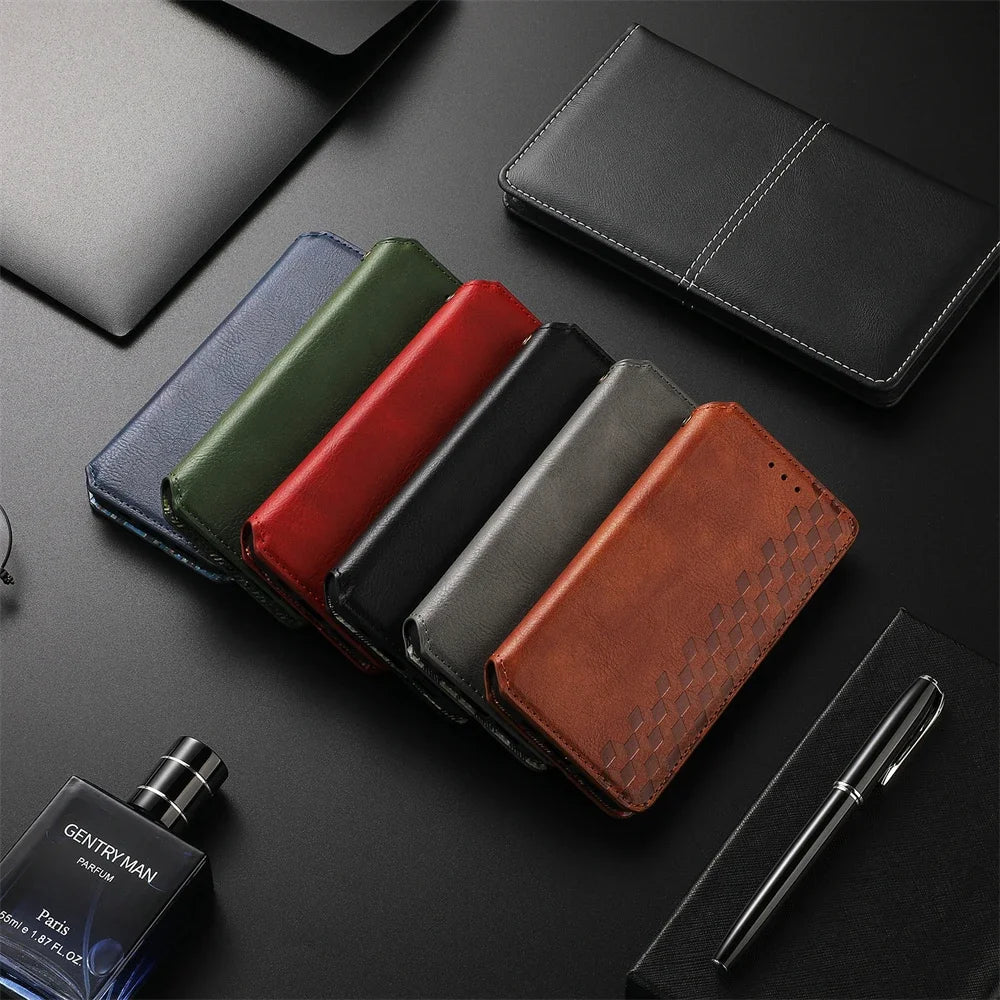 Magnetic Wallet  Card Slots Flip Leather Case For iPhone