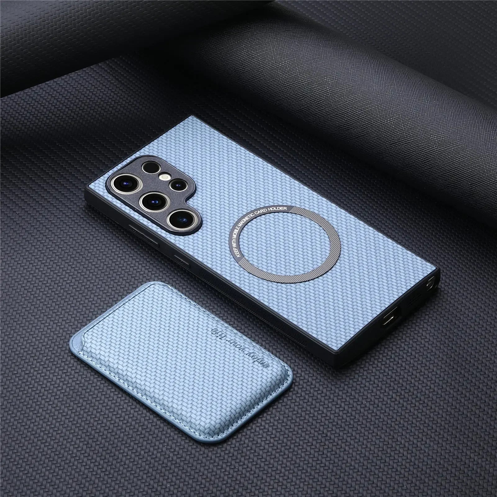 Magnetic with Card Holder Wallet Case for Samsung