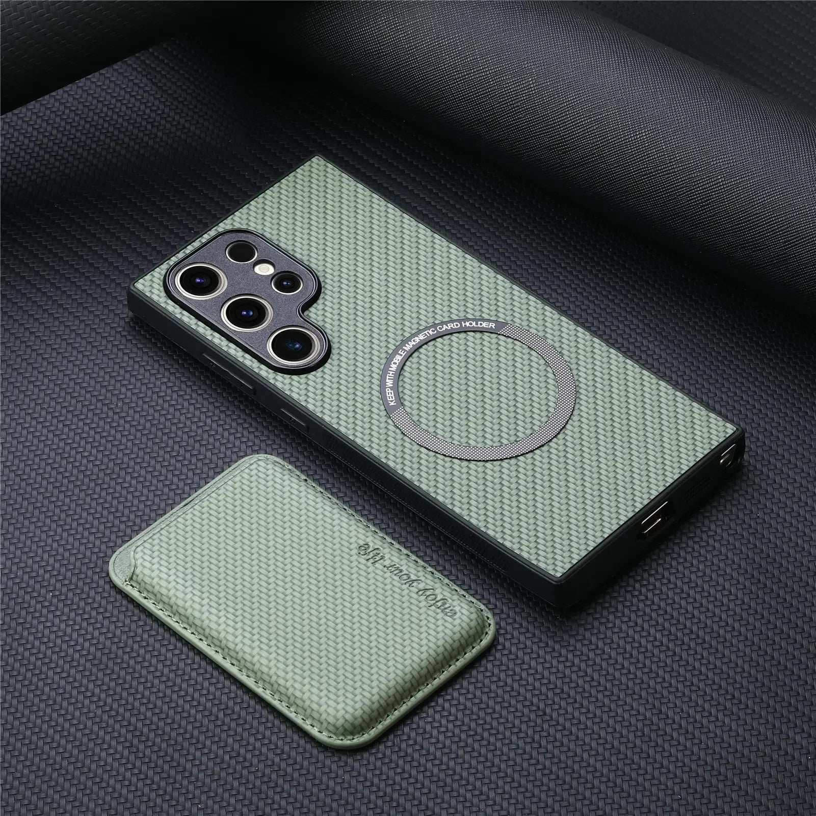 Magnetic with Card Holder Wallet Case for Samsung