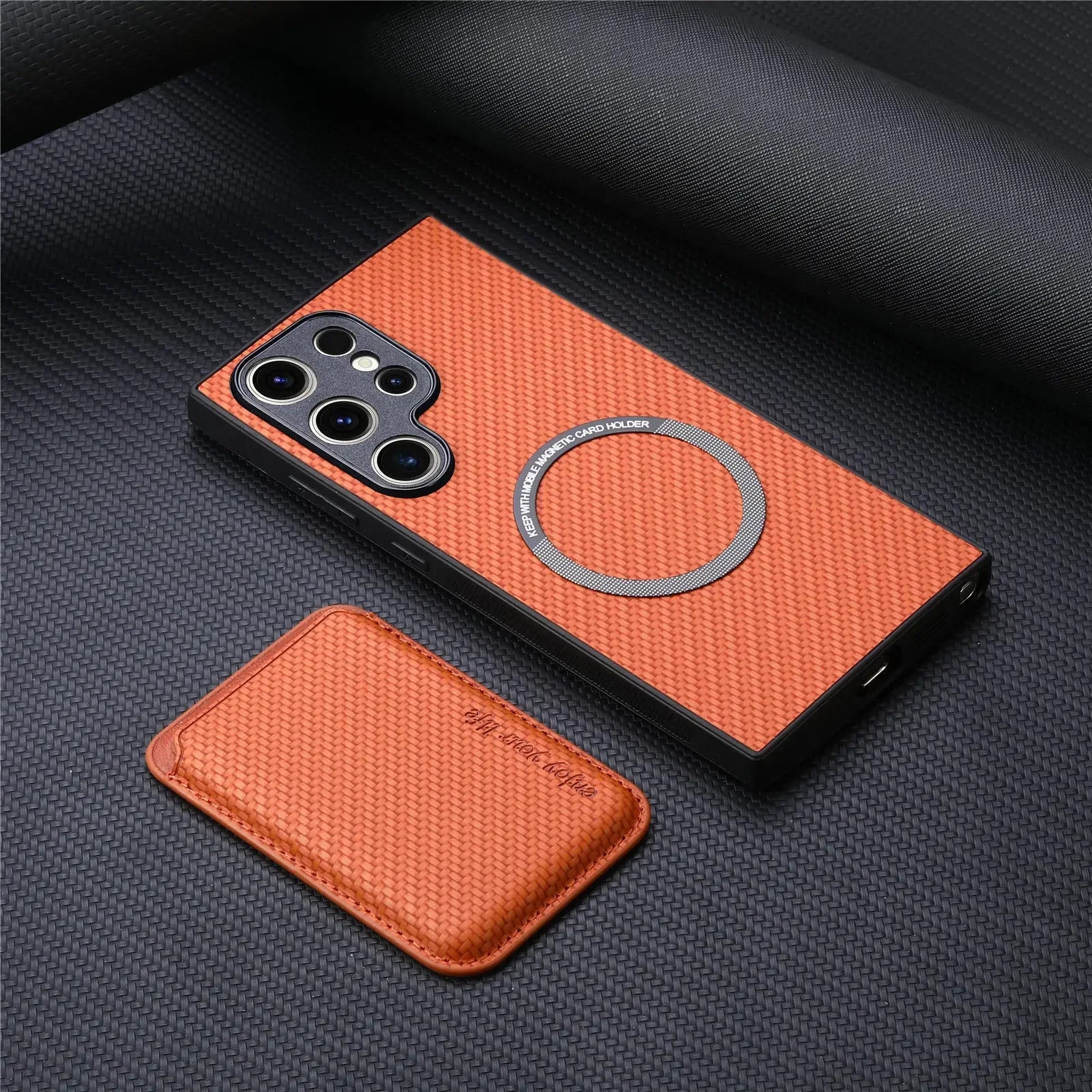 Magnetic with Card Holder Wallet Case for Samsung