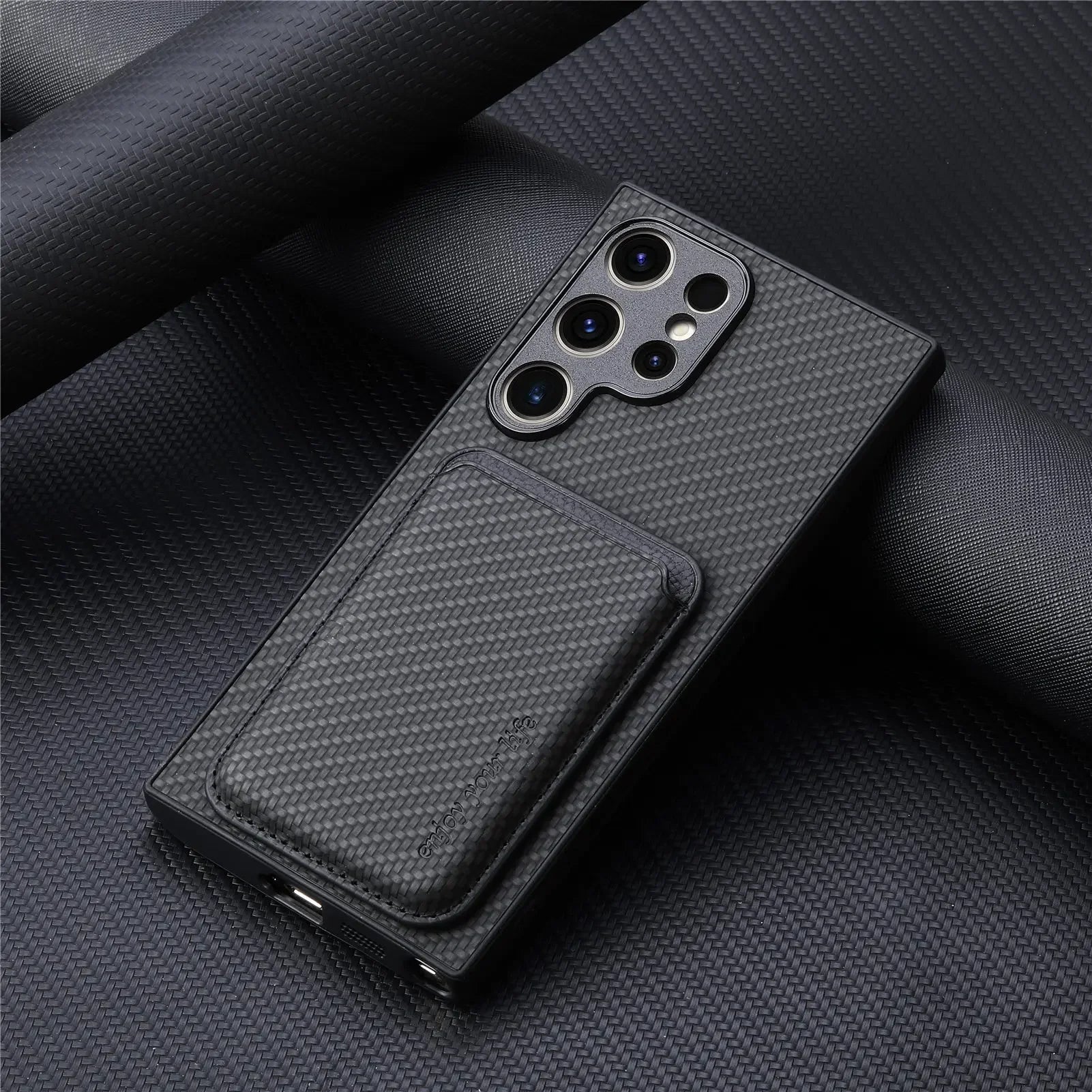 Magnetic with Card Holder Wallet Case for Samsung