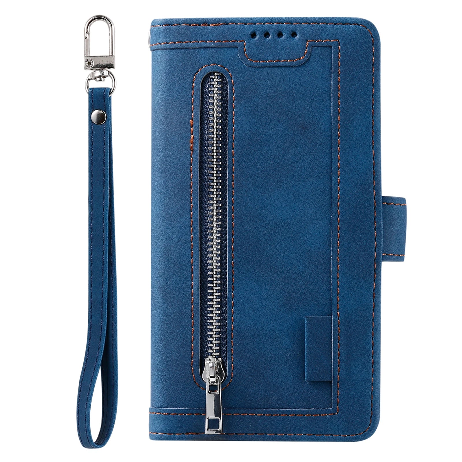 Multicard Solt Zipper Flip Leather Wallet Case For iPhone