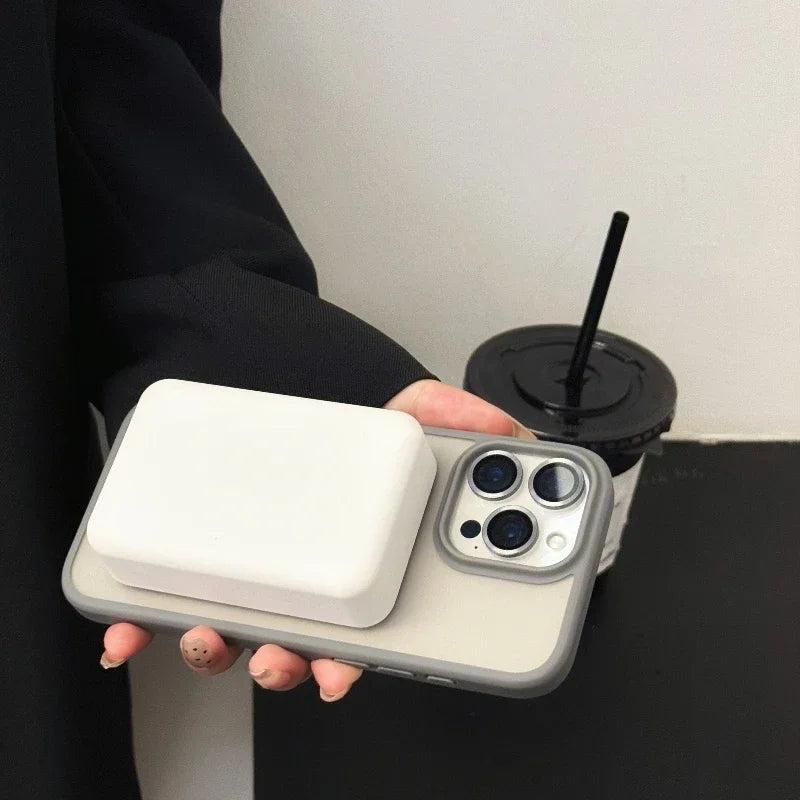 Magsafe Magnetic Folding Stand with Lens Protector Case For iPhone