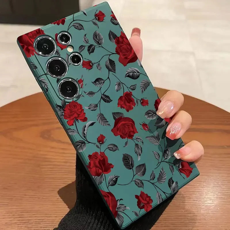 New Retro Fashion Rose Case For Samsung
