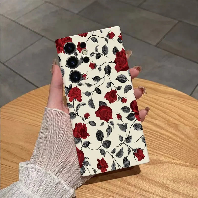 New Retro Fashion Rose Case For Samsung