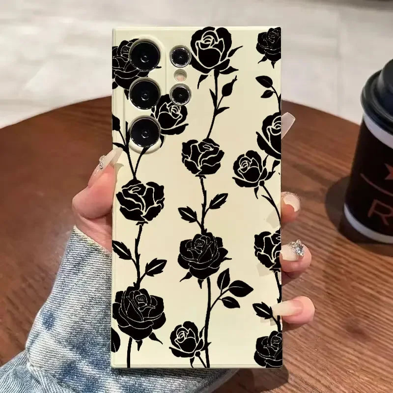 New Retro Fashion Rose Case For Samsung