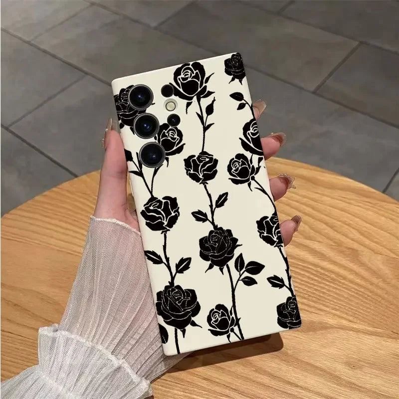 New Retro Fashion Rose Case For Samsung