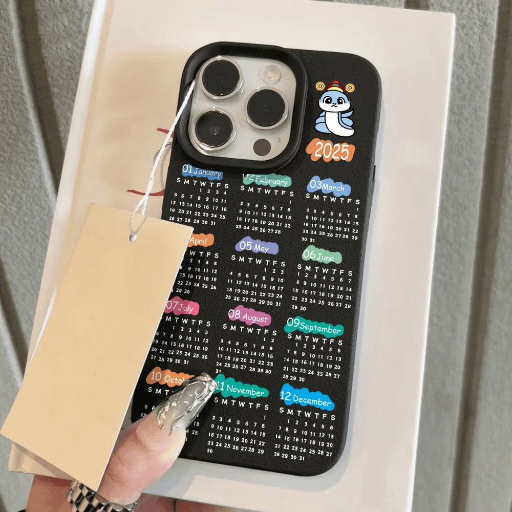 New Year Calendar Pattern Silicone Case For iPhone