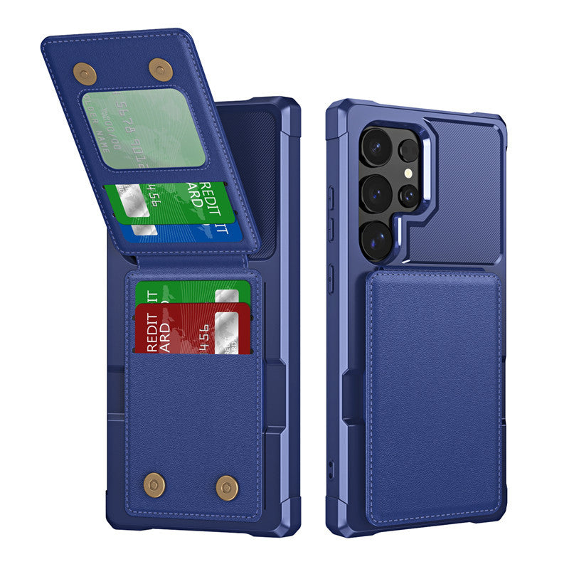 Shockproof flip wallet case for Samsung