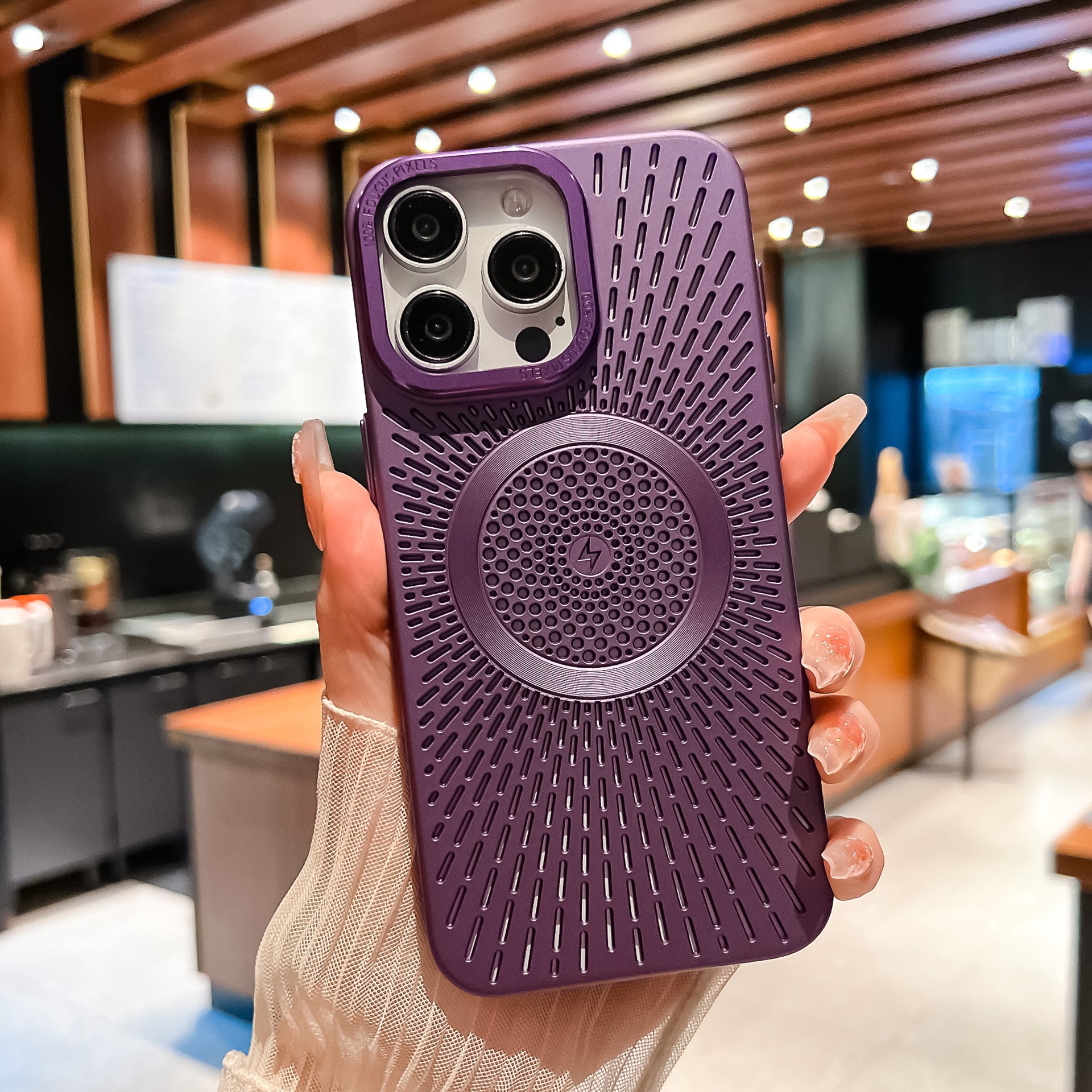 Ice-feel hollow heat dissipation frosted case For iPhone