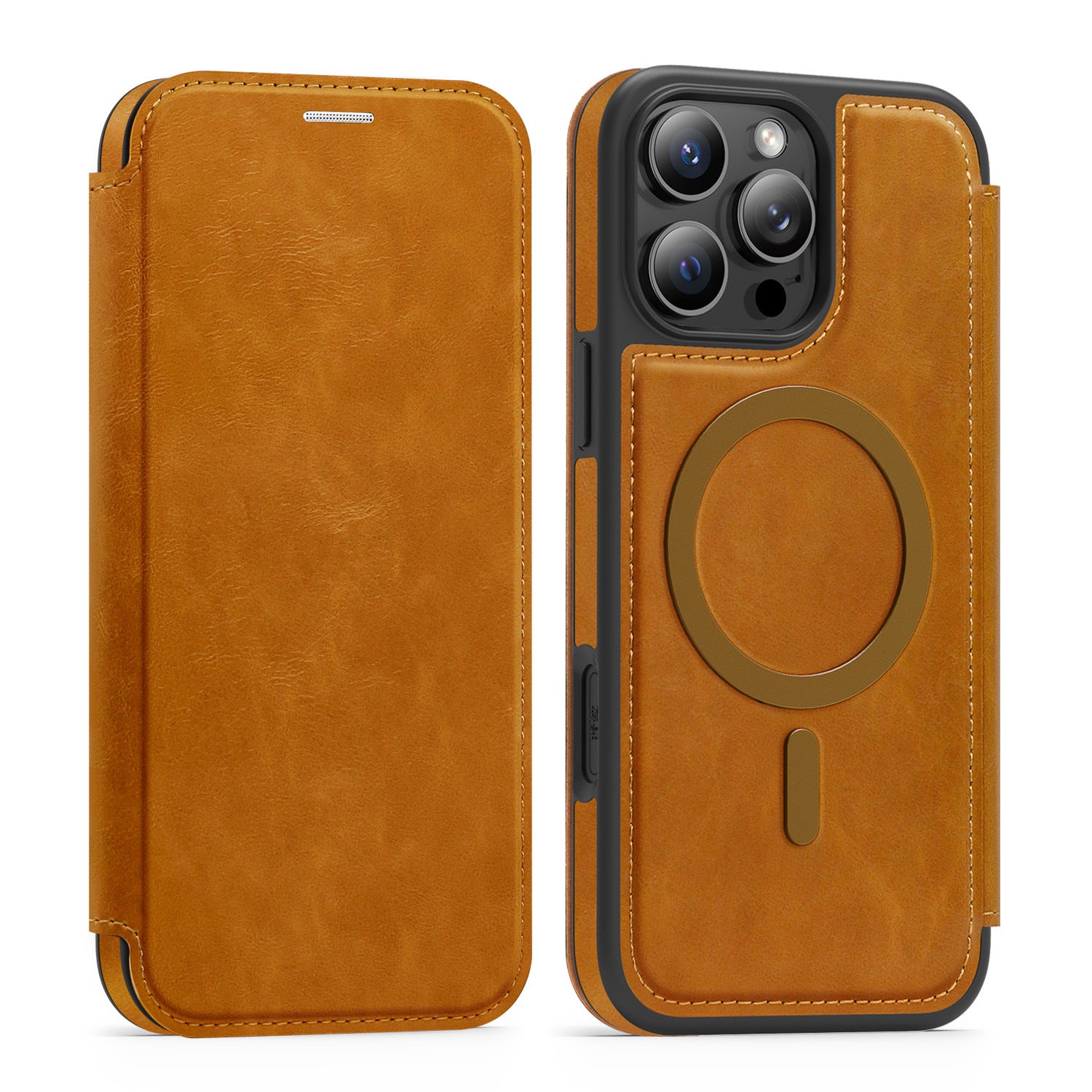 RFID Magsafe Magnetic Flip Wallet Case for iPhone