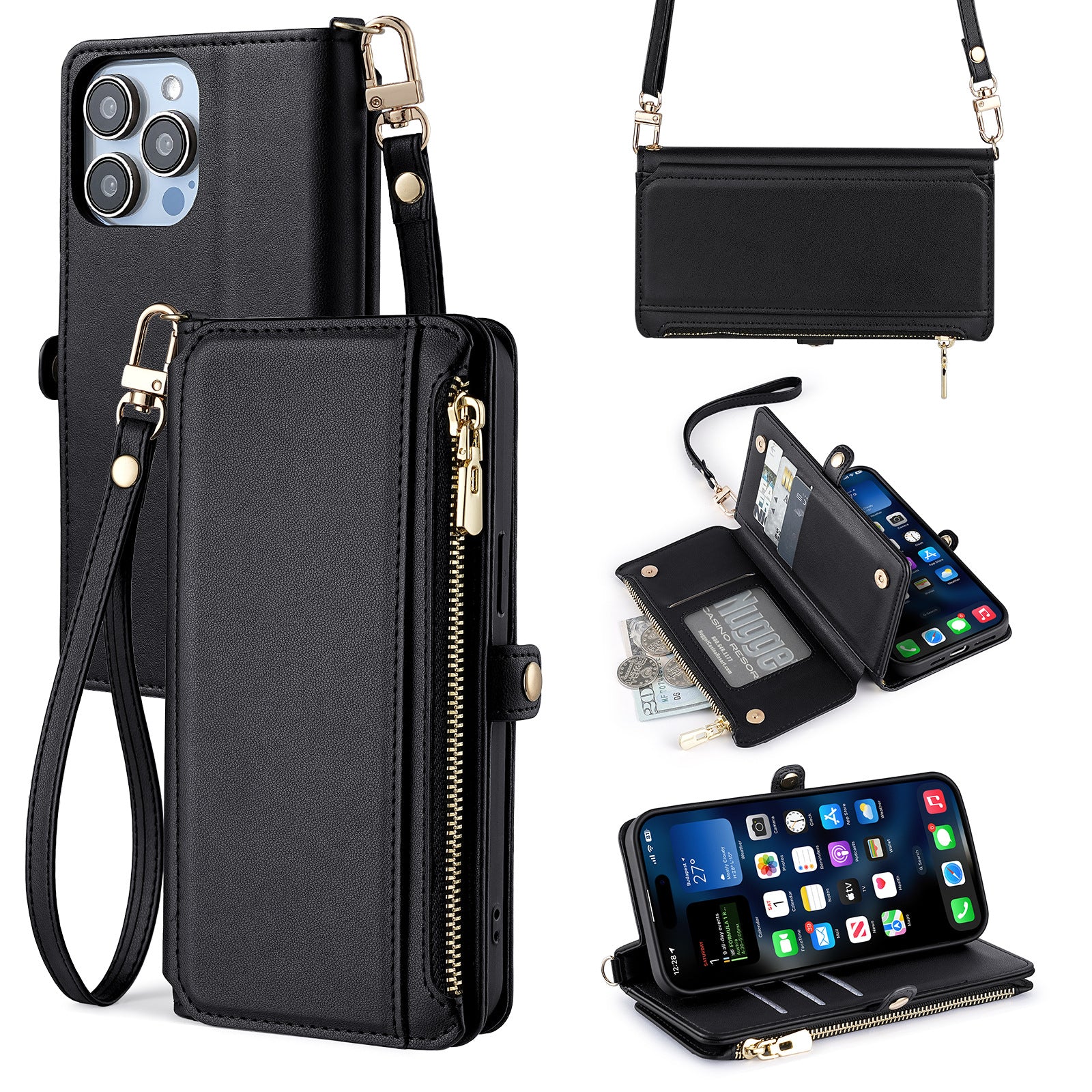 Boutique wallet anti-fall case For iPhone