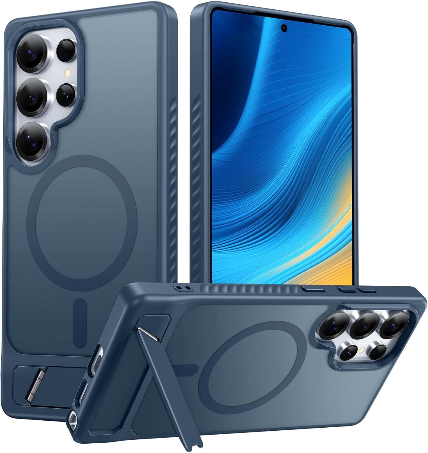 Skin-feel frosted magnetic bracket case for Samsung