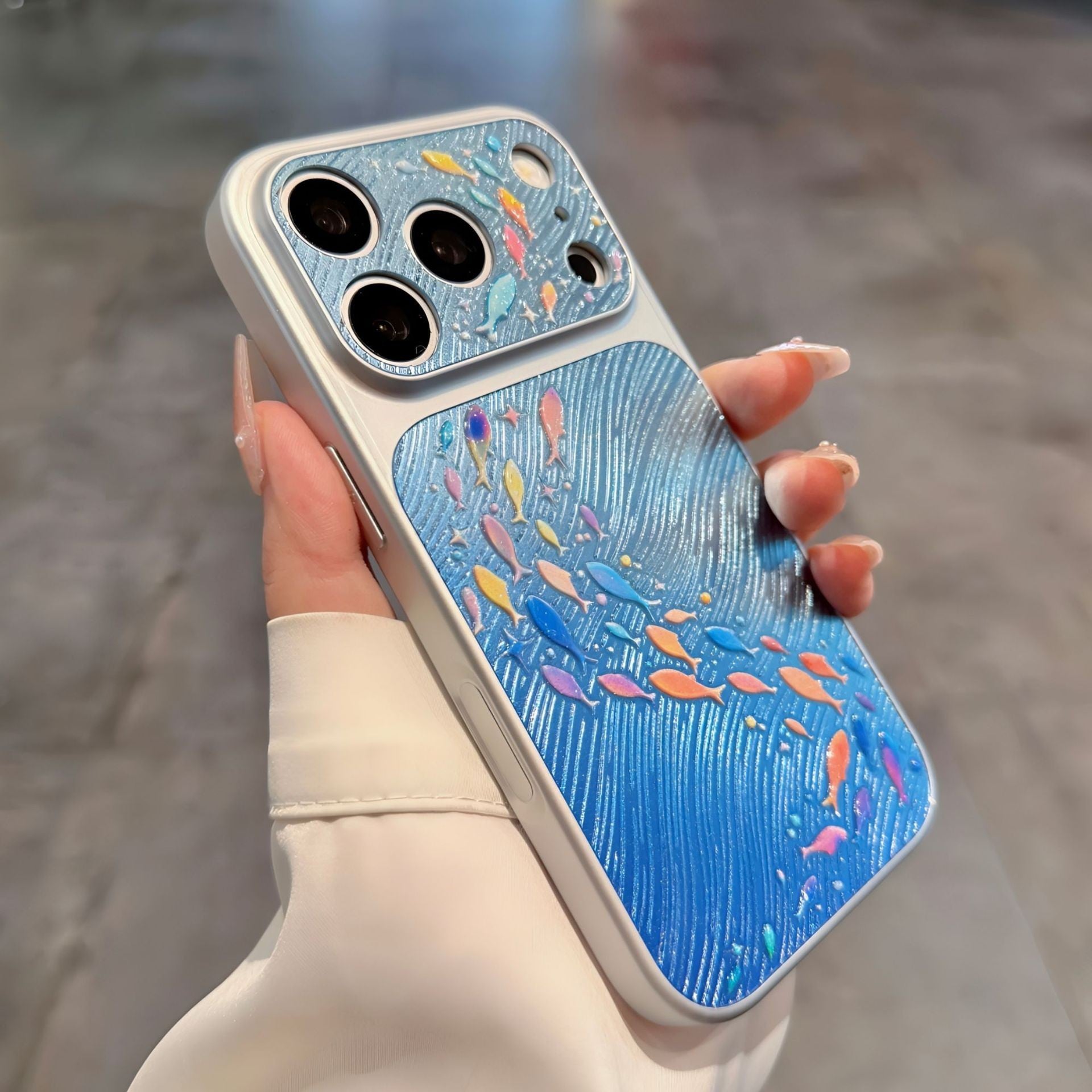 3D Fish Gilded Phone Case for iPhone
