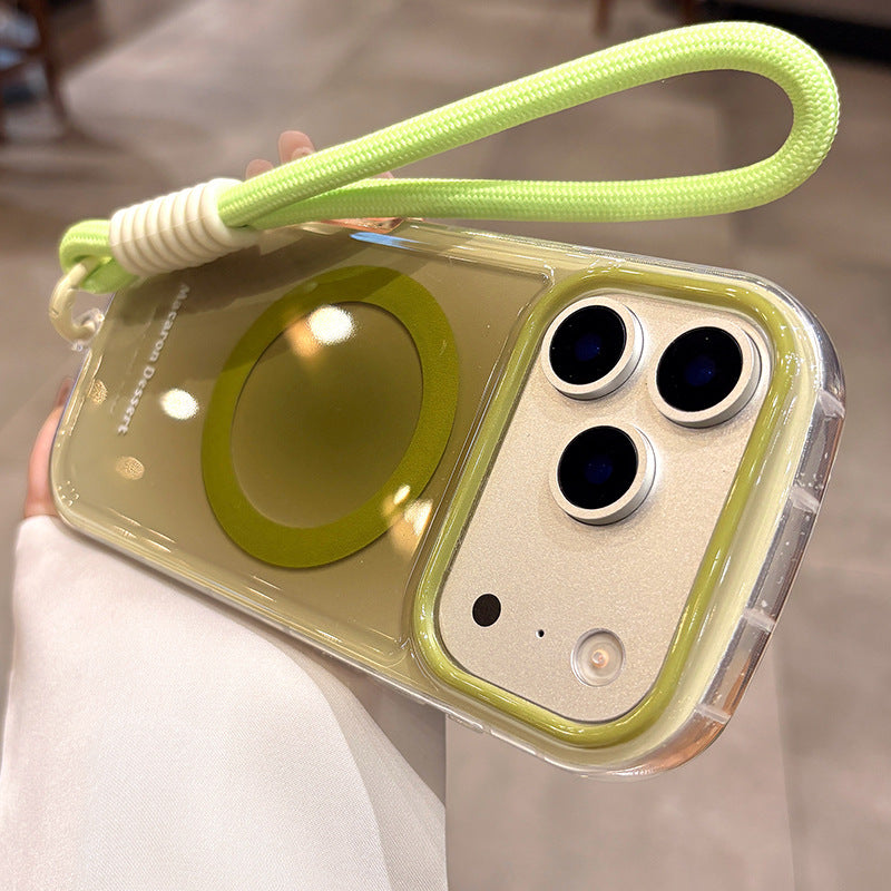 Gradient-effect premium-feel air cushion protection case for iPhone.