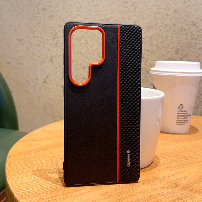 Two-tone hard leather case For Samsung