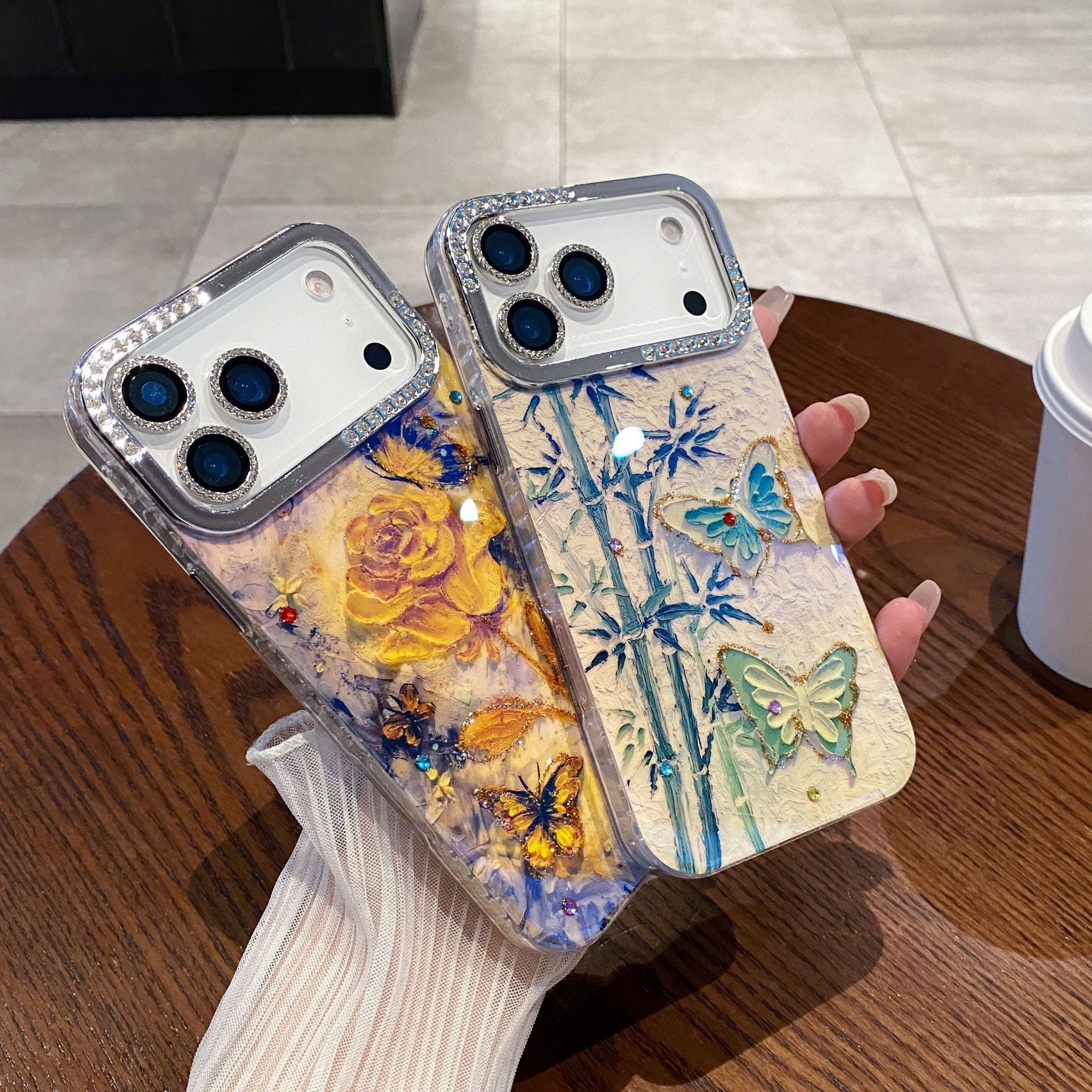 Oil painting yellow rose case For iPhone