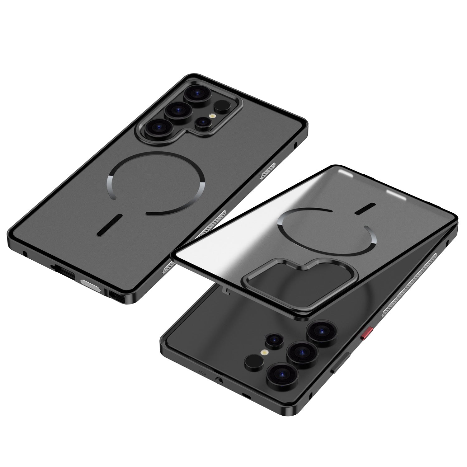 Metal frame frosted back panel magnetic case For sansumg
