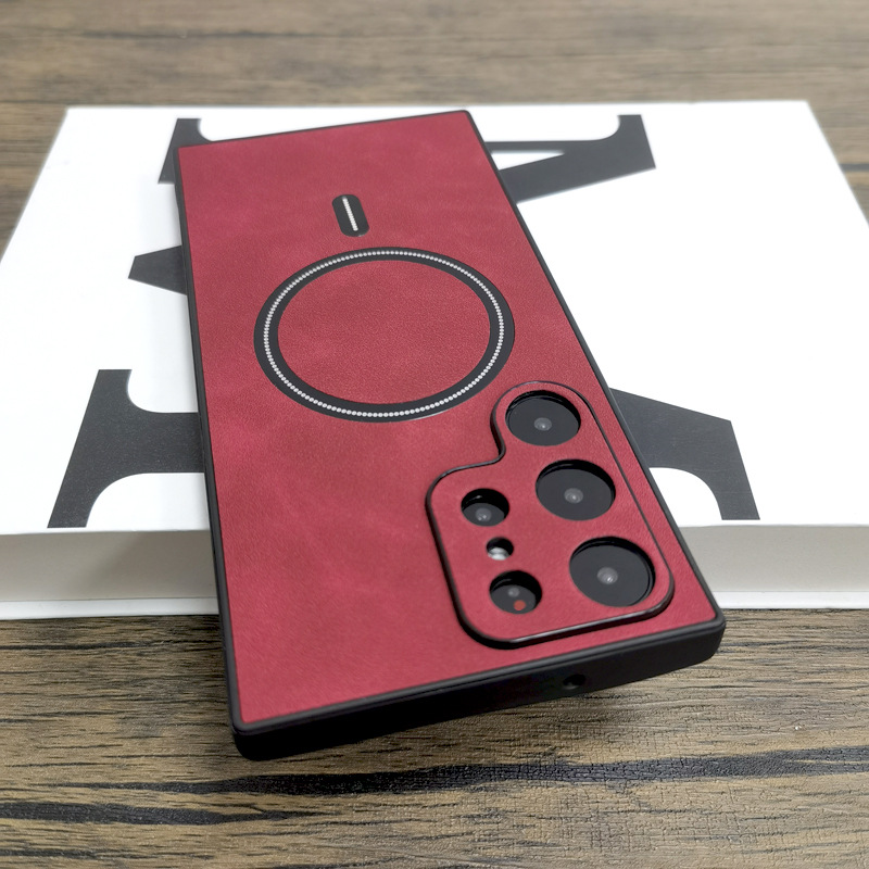  Wireless Charging Leather Phone Case For Samsung  