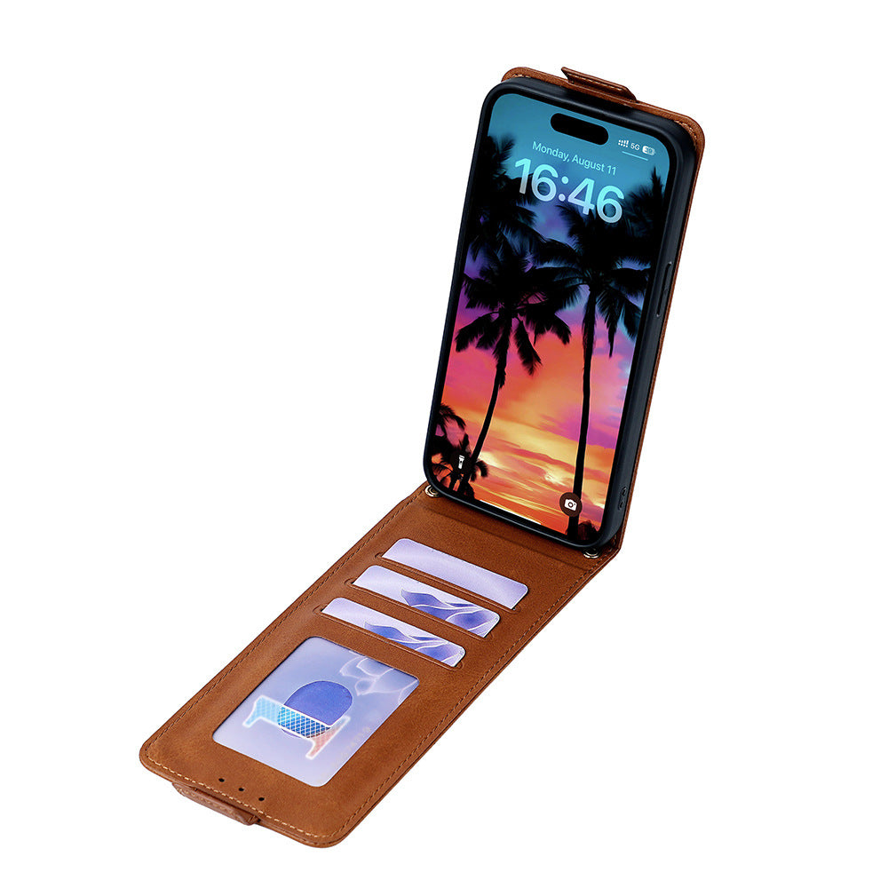Flip up and down card holder case for iPhone