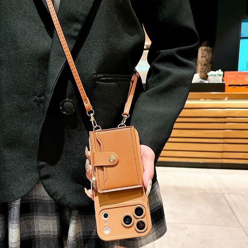 Lanyard card holder case for iPhone