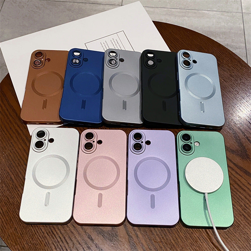 Magsafe solid color simple case For iPhone