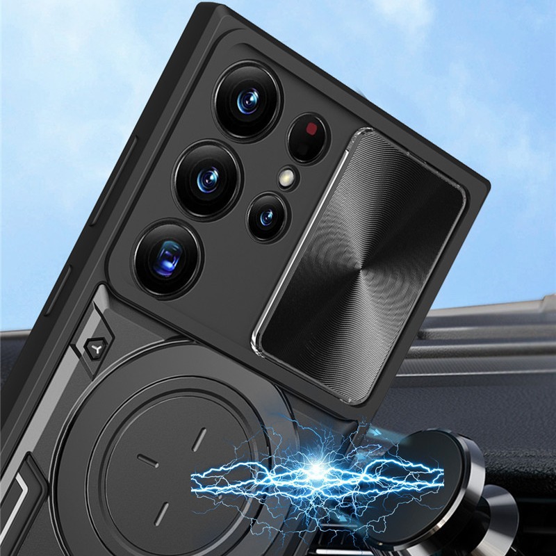 Magnetic Car Holder Shockproof Bumper Case For Samsung