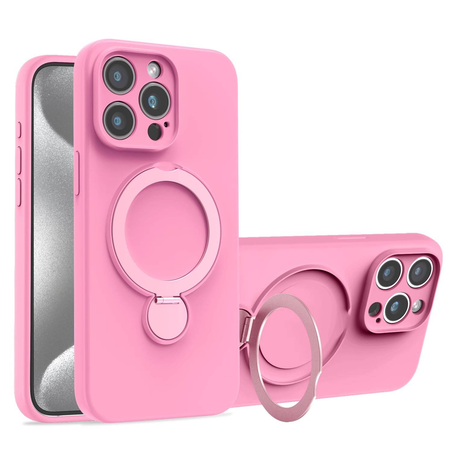 Liquid Silicone Magsafe Wireless Charging Invisible Holder  Case For iPhone