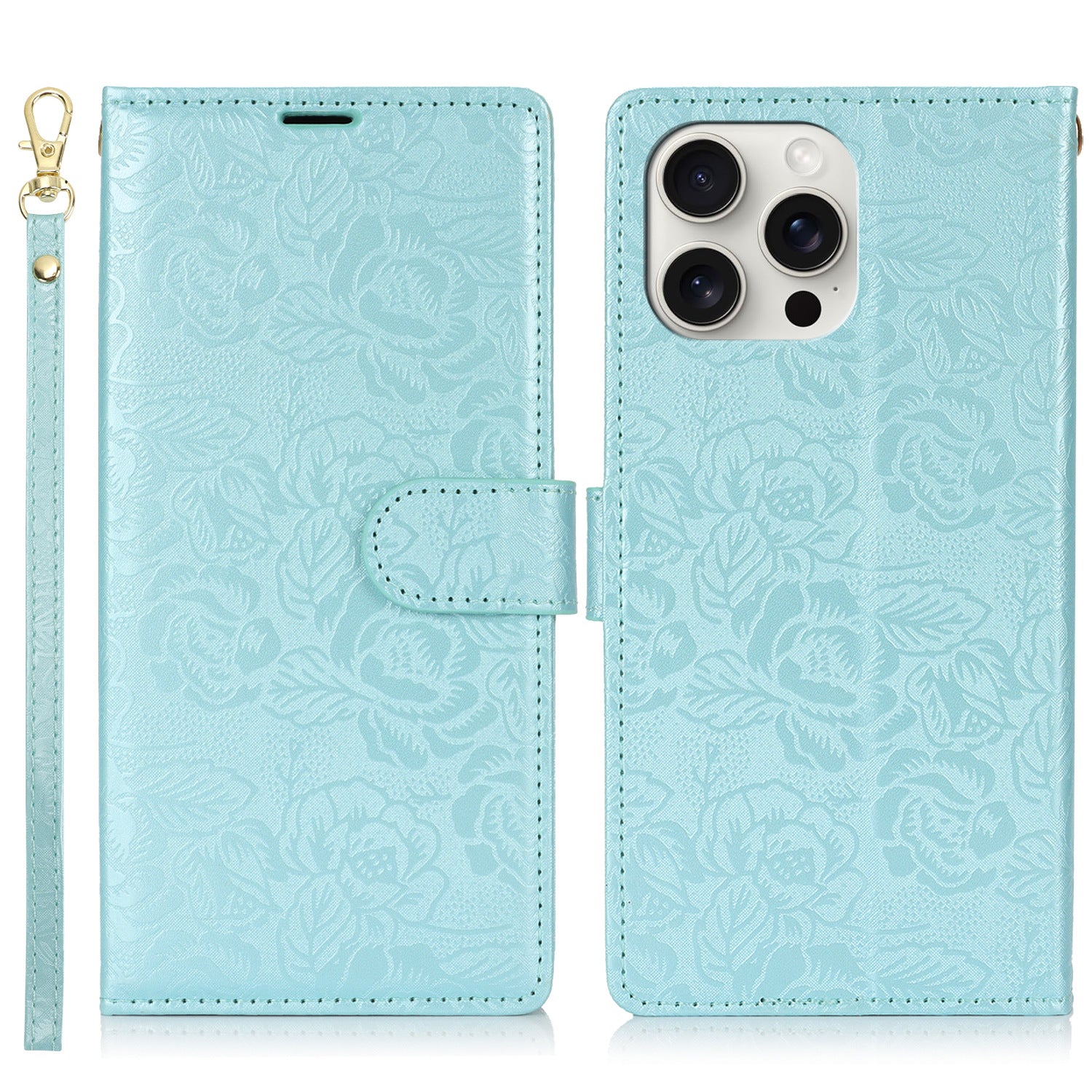Fashion Rose Embossed Wallet Case For Samsung