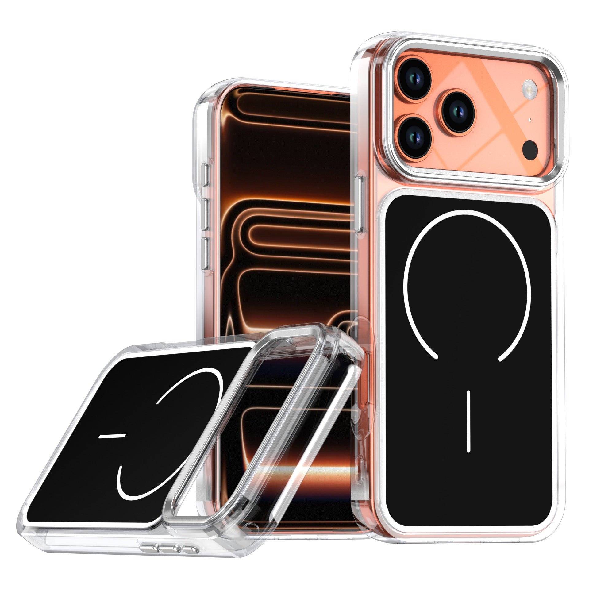 Magnetic anti-drop minimalist soft-edge case for iPhone