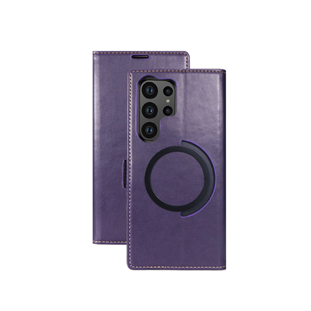 Magsafe Magnetic Anti-theft Wallet Leather Case For Samsung