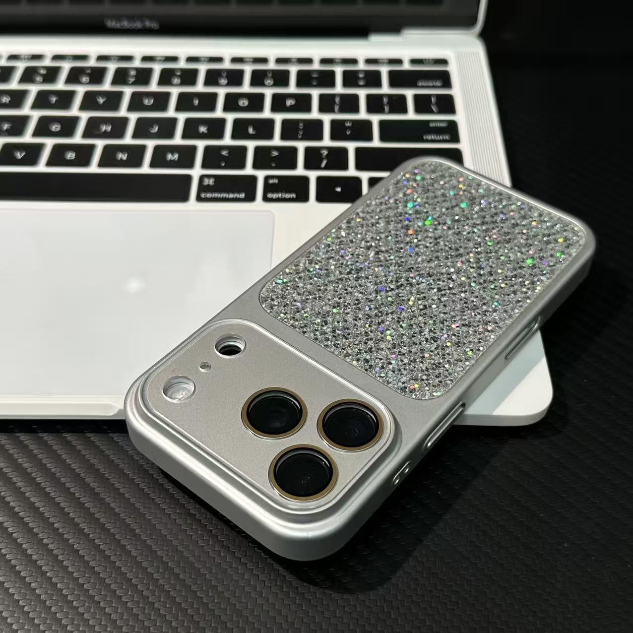 New luxury glitter large-window case for iPhone