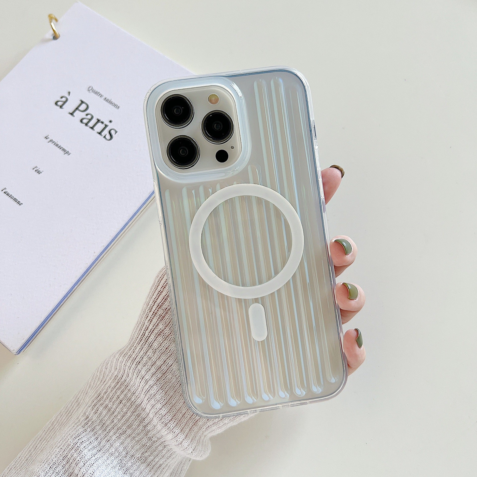 Gradient laser corrugated case for iPhone