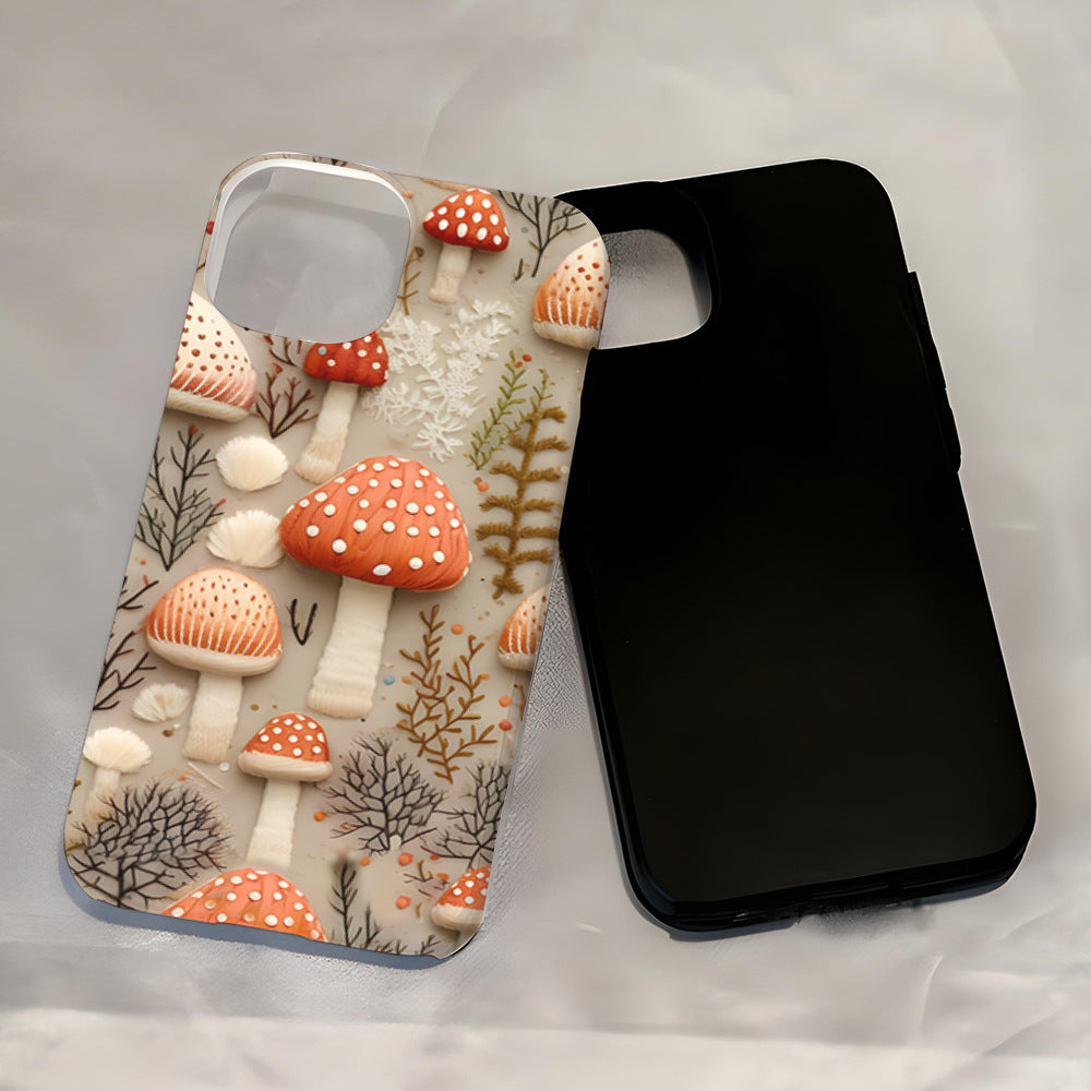 Creative mushroom print mobile phone case For iPhone