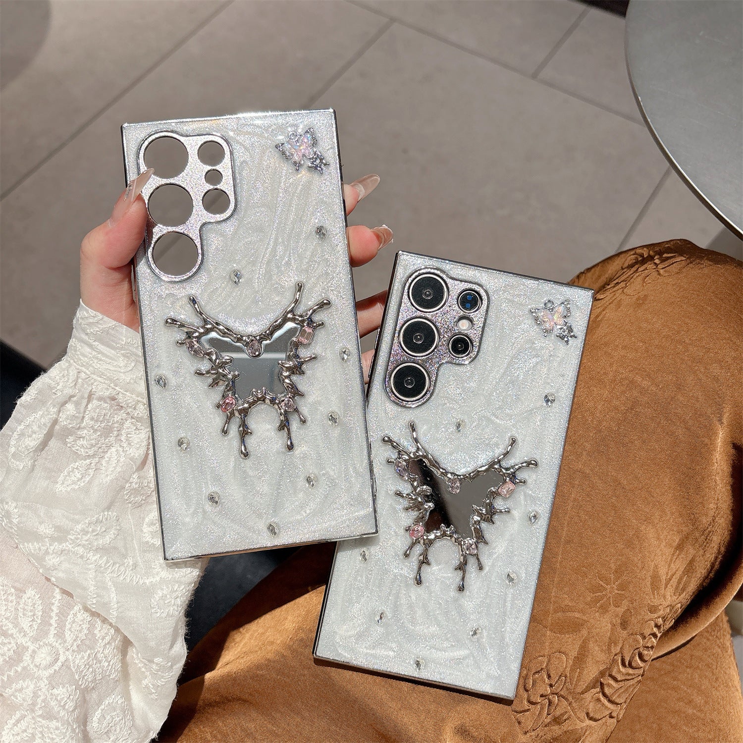 Electroplating soft edge diamond case for Samsung