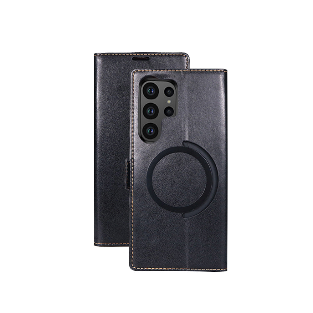 Magsafe Magnetic Anti-theft Wallet Leather Case For Samsung