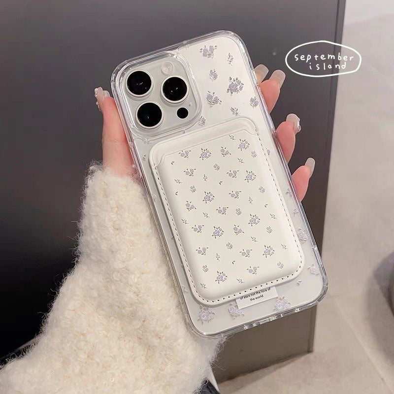 Magnetic card holder phone case For iPhone